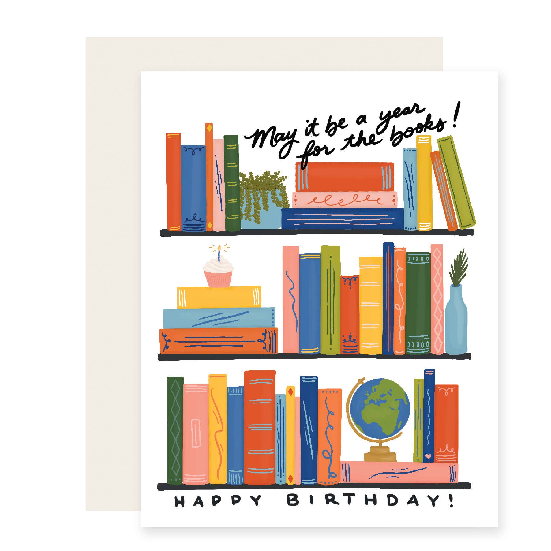 Slightly Stationery - For The Books | Book-lover Shelfie Birthday Card –  Stomping Grounds