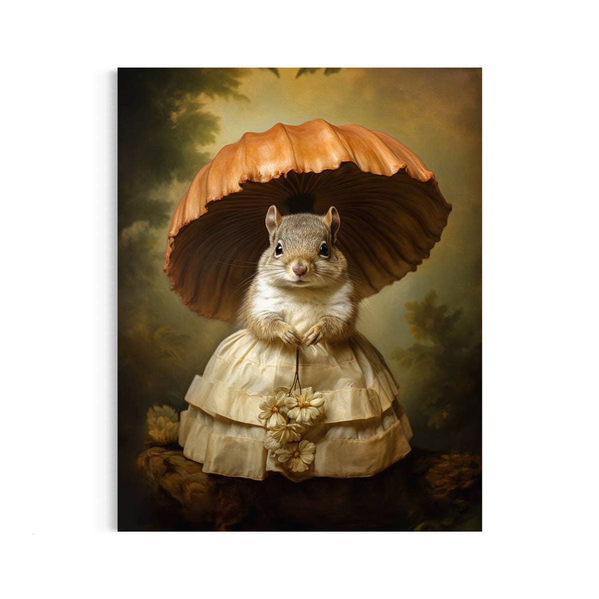 Salty Alyce - Lady Squirrel With Mushroom Art Print 41AS