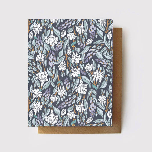 Moonlit Tuberose Everyday Greeting Card: Zero Waste, NO Packaging - Root & Branch Paper Co.