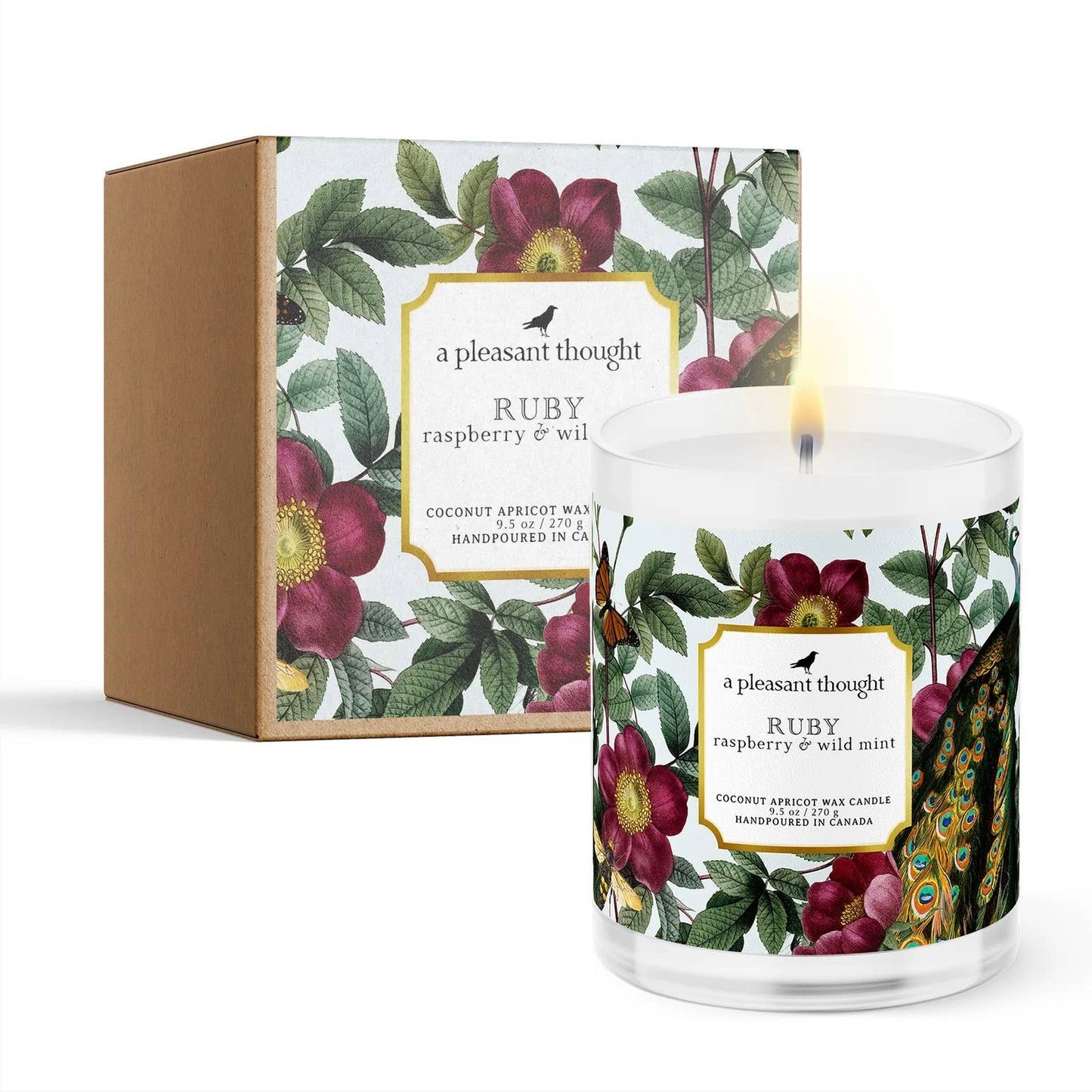 Ruby | Raspberry + Wild Mint | Candle: Wood - A Pleasant Thought