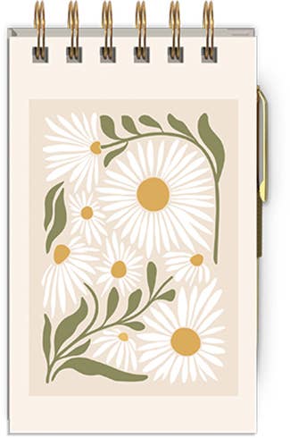 Lady Jayne - Spiral Notepad With Pen FLOWER MARKET DAISY