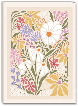 Lady Jayne - Concealed Spiral Undated Planner FLOWER MARKET WILDFLOWERS