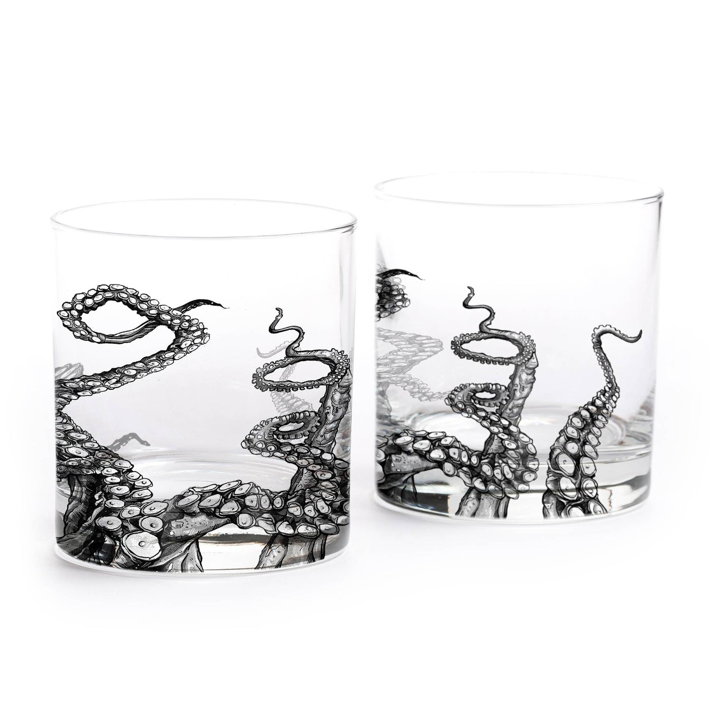 Octopus Tentacles Whiskey Glasses - Black Lantern