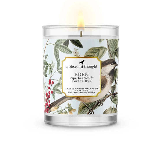 A Pleasant Thought - Eden | Ripe Berries & Sweet Citrus | Jar Candle: Wood