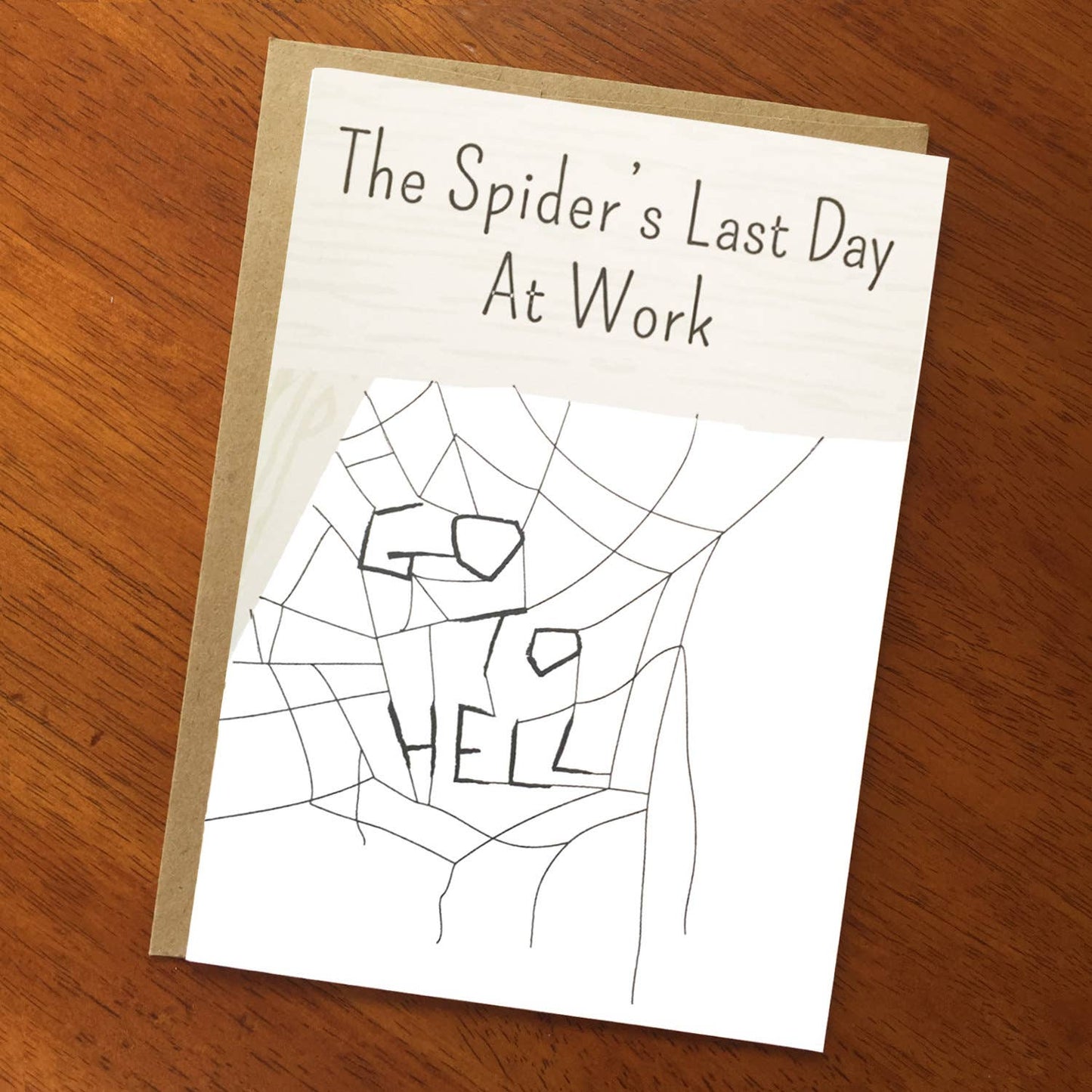 Spider's Last Day at Work Card