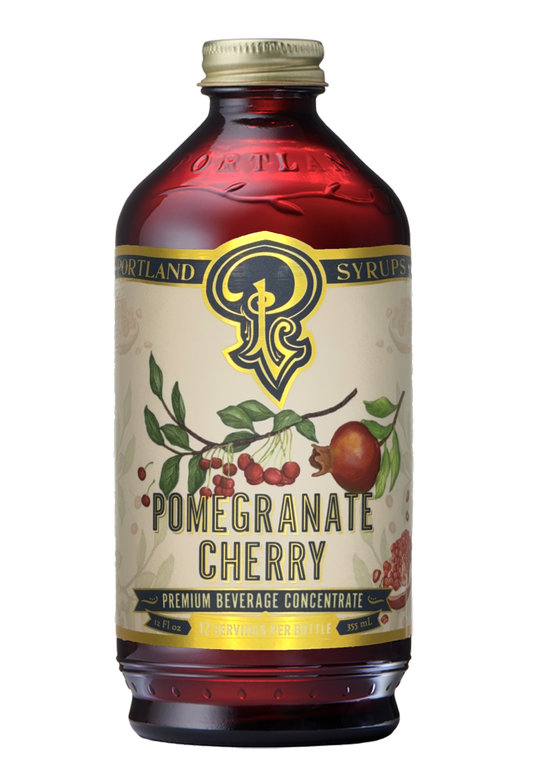 Portland Syrups - Pomegranate Cherry Syrup 12oz - Cocktail/Mocktail Mixer