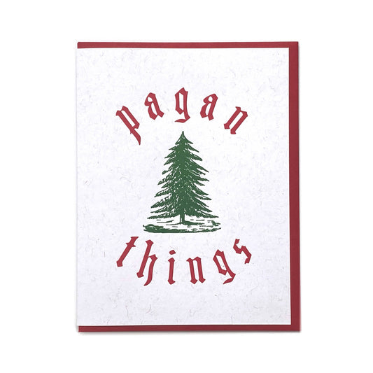 Lady Pilot Letterpress - Pagan Things Greeting Card