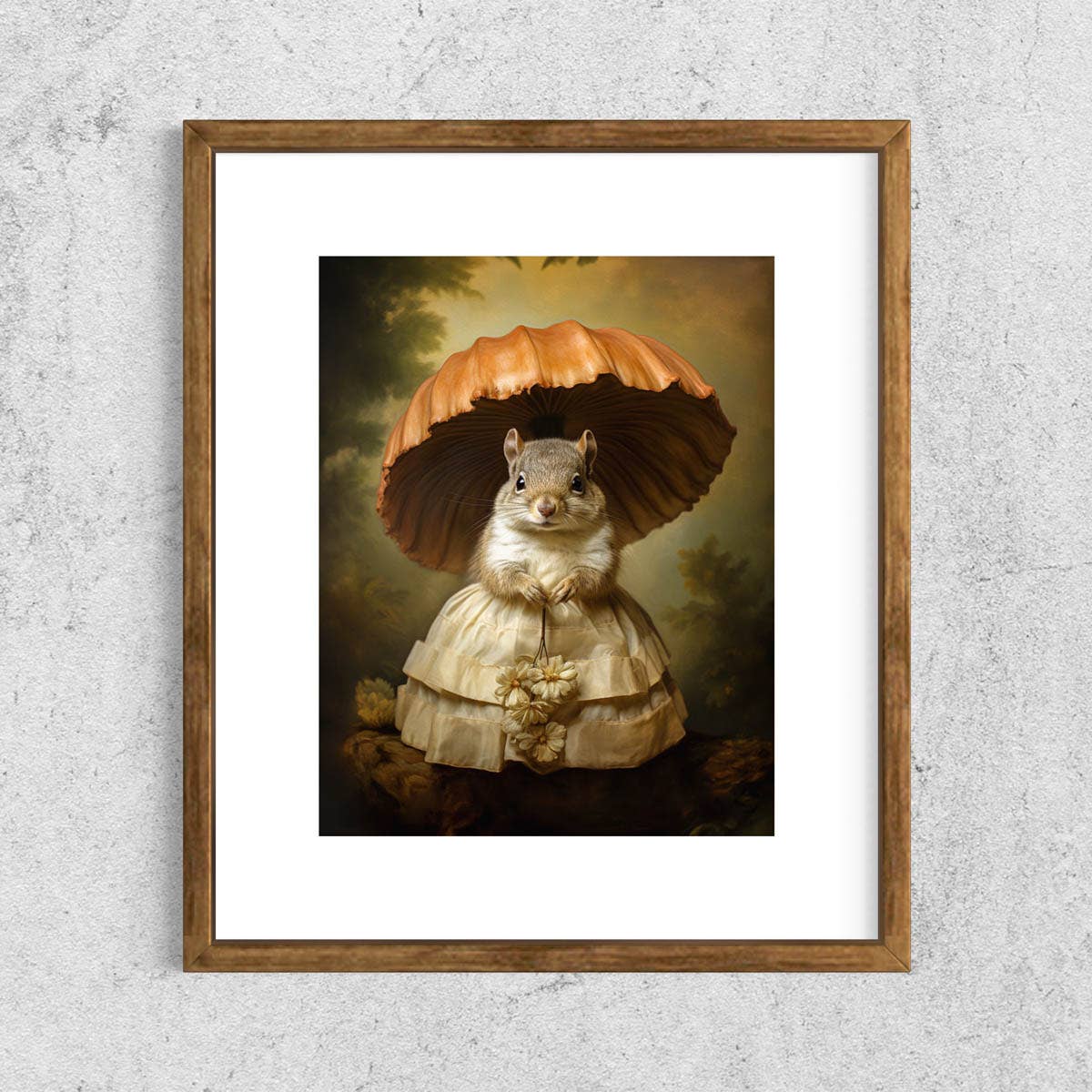 Salty Alyce - Lady Squirrel With Mushroom Art Print 41AS