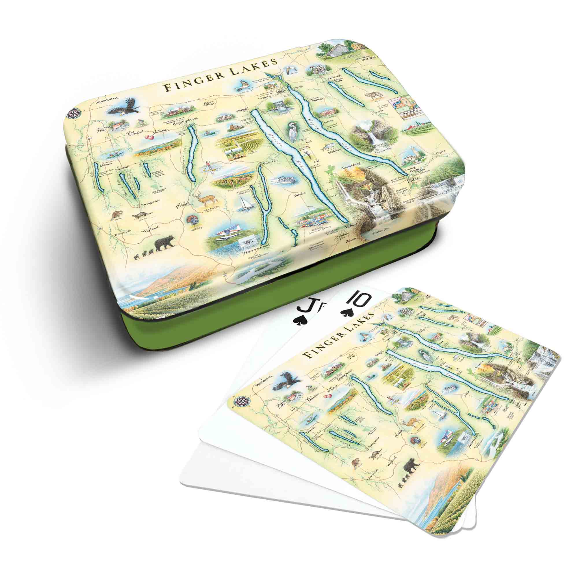 XPLORER MAPS - Finger Lakes, New York Map Playing Cards – Stomping Grounds