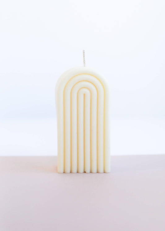JaxKelly - Tall Arch Cream Candle