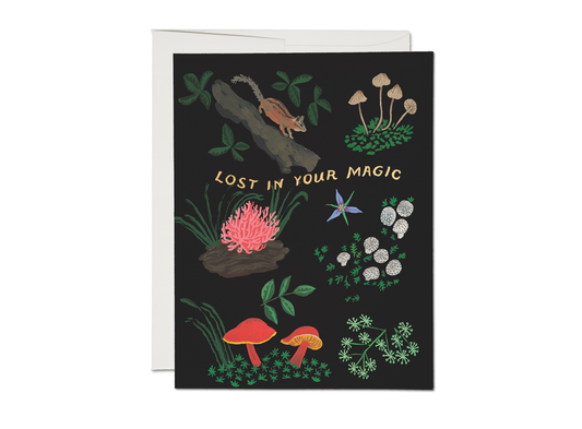 Red Cap Cards - Lost in Your Magic love greeting card
