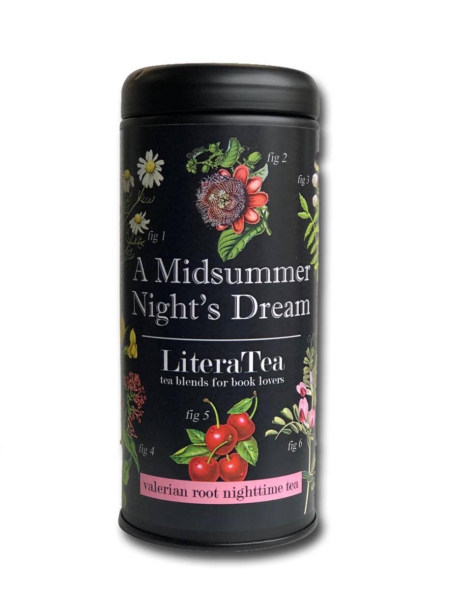 Fly Paper Products - A Midsummer Night's Dream Specialty Nighttime Tea: 12 Tea Bags in Tin Canister