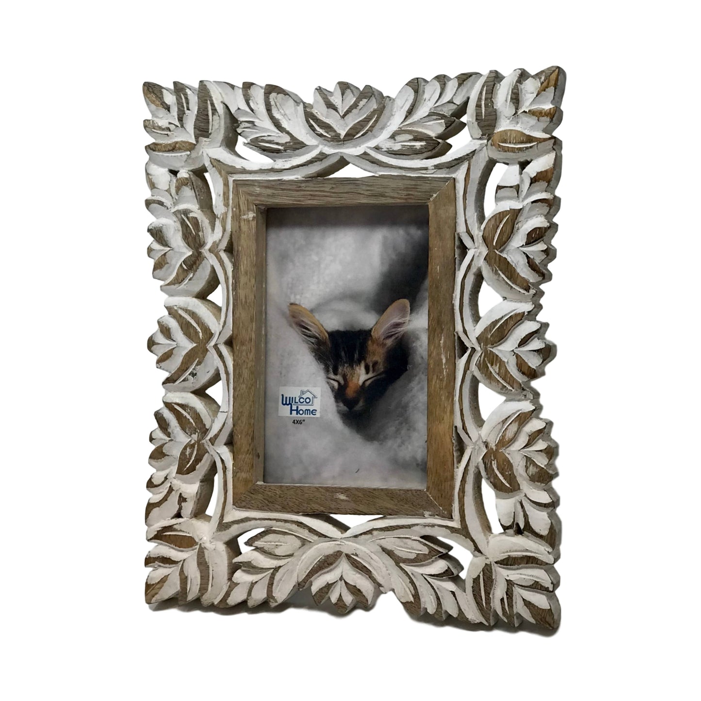 Malaga Hand-Carved Easel Photo Frame-Fall Décor: 4x6"