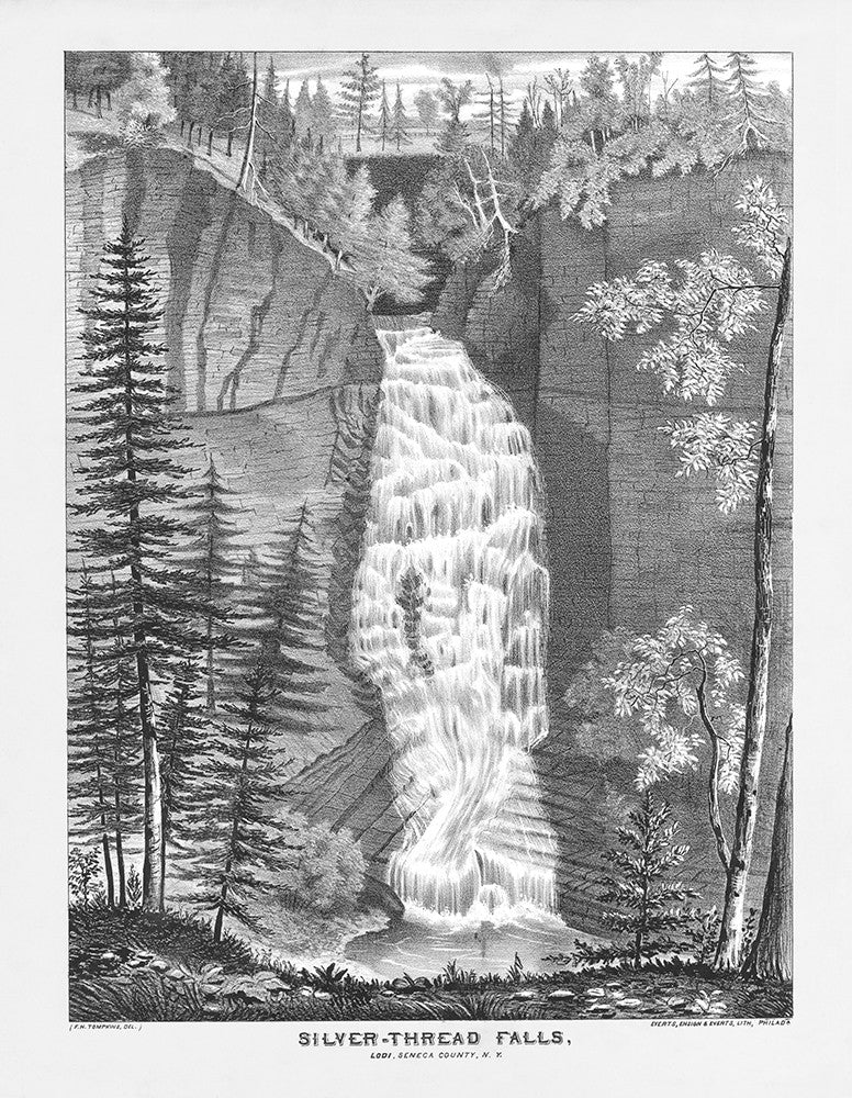Silver Thread Falls, Lodi, Seneca Falls, NY - Print - Stomping Grounds
