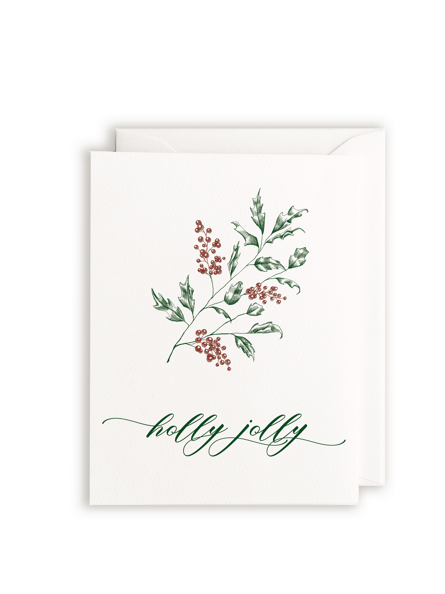 Rust Belt Love Paperie - Holly Jolly Letterpress Greeting Card